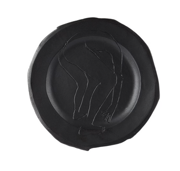 Bent Over - Dinner Plate - Black
