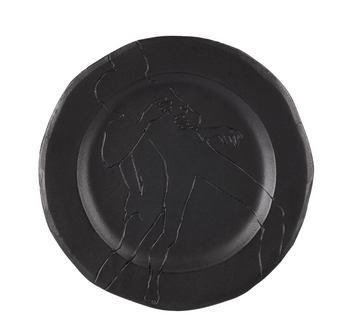 You Hold Me I Hold You - Dinner Plate - Black