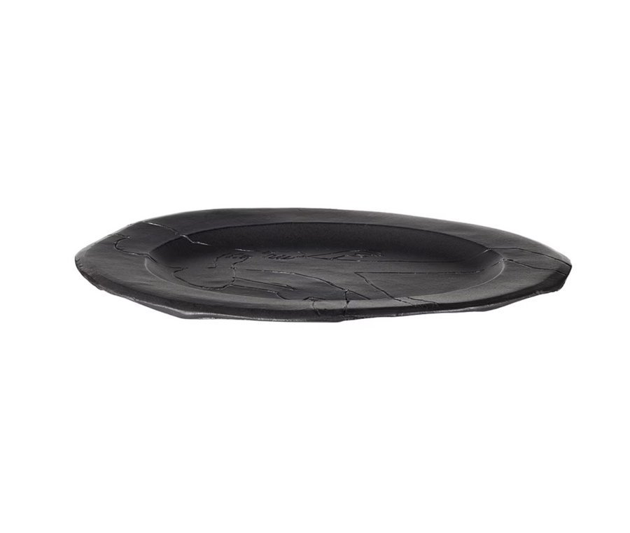 You Hold Me I Hold You - Dinner Plate - Black